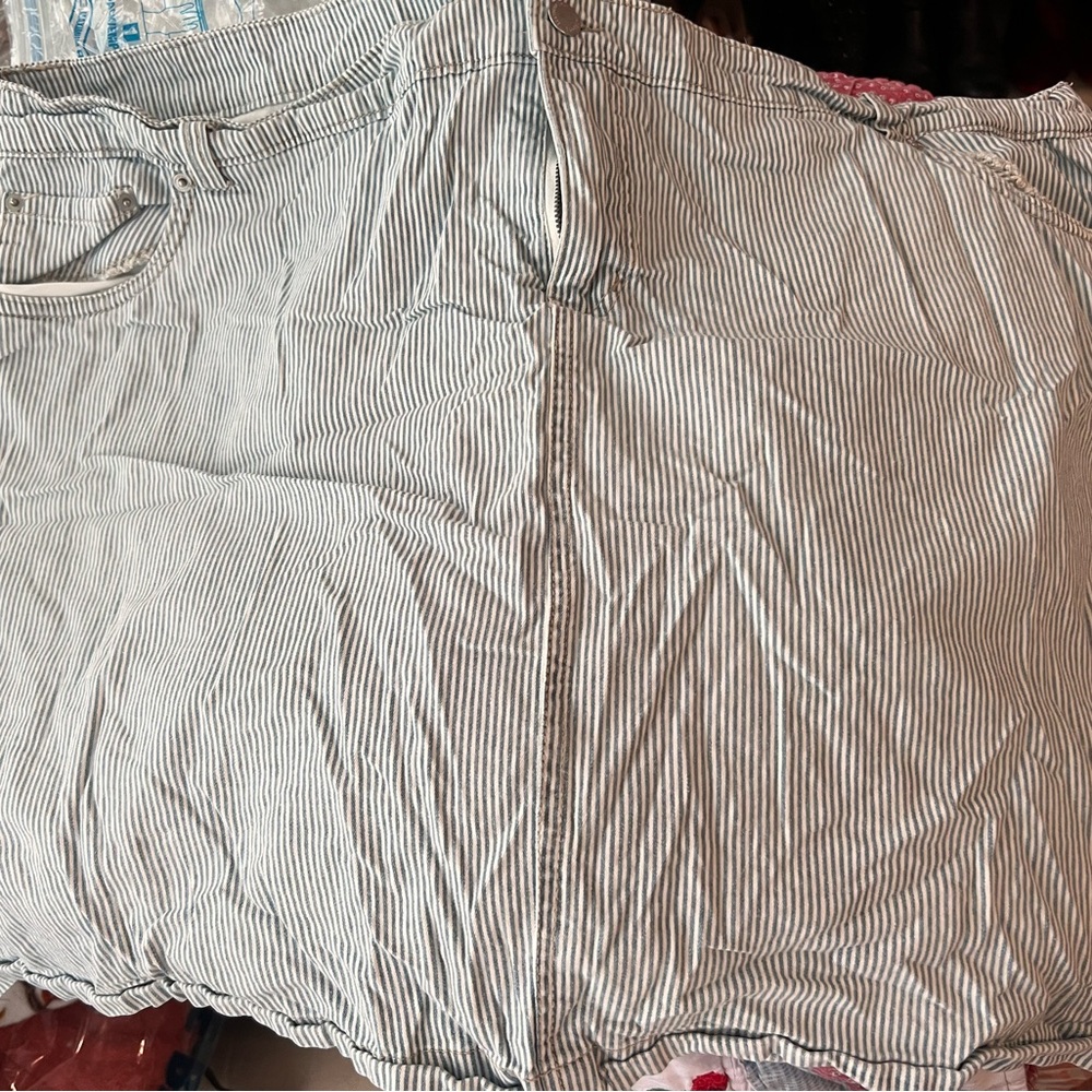 Striped Blue and White Skort